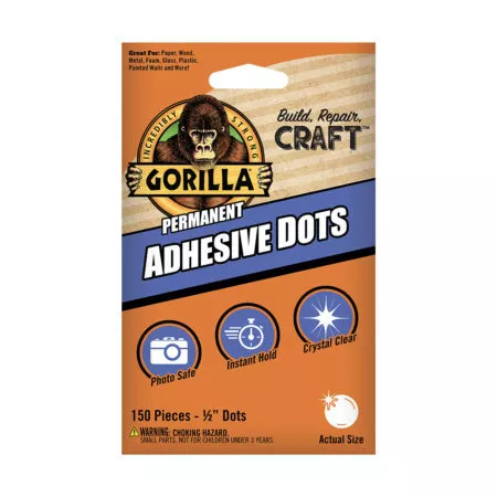 Gorilla Permanent Adhesive Dots - 1/2