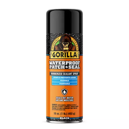Gorilla Waterproof Patch and Seal Spray Black - 16 oz