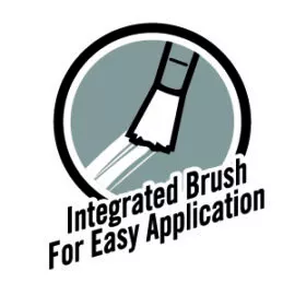 integrated brush for easy application