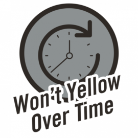 Won’t yellow over time