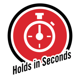 Holds in seconds