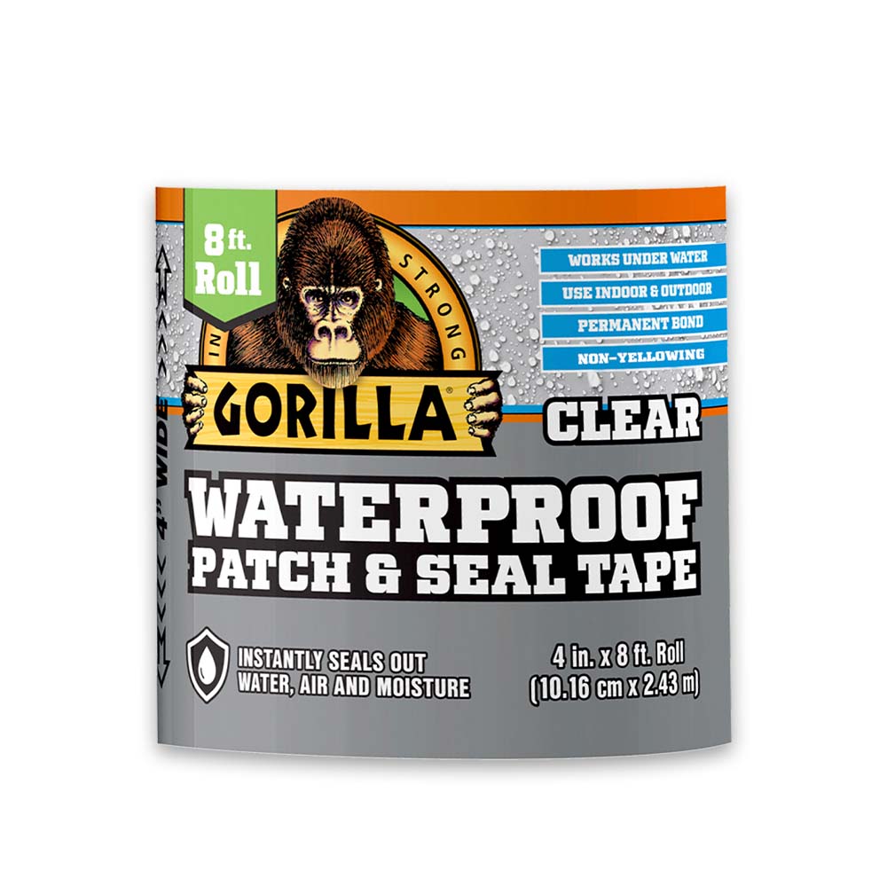 Gorilla Waterproof Patch & Seal Tape Strong Rubber Adhesive Permanent Bond White 