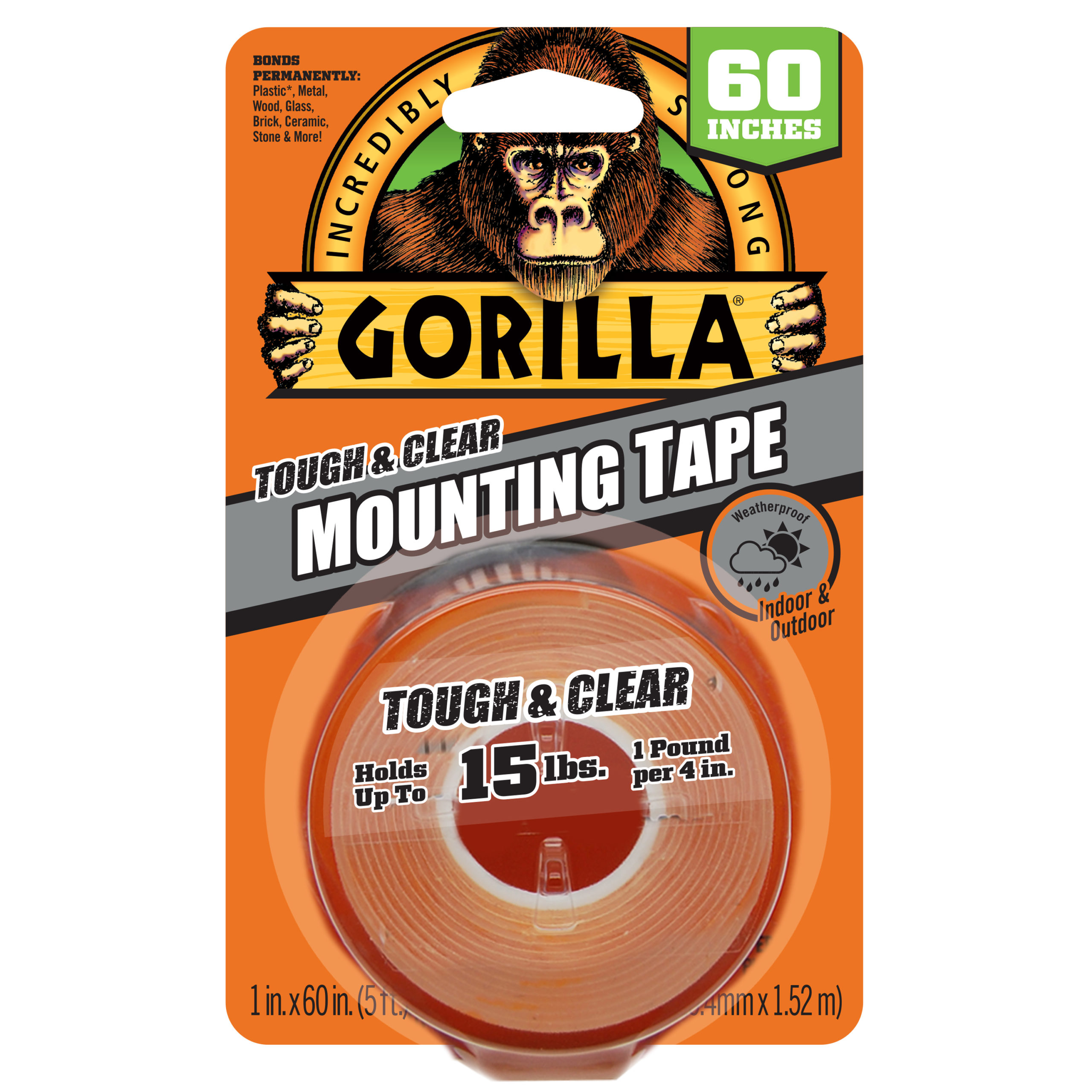 Gorilla Mounting Tape 6055001 HEAVY DUTY Holds Up to 30LB 6 PACK! 