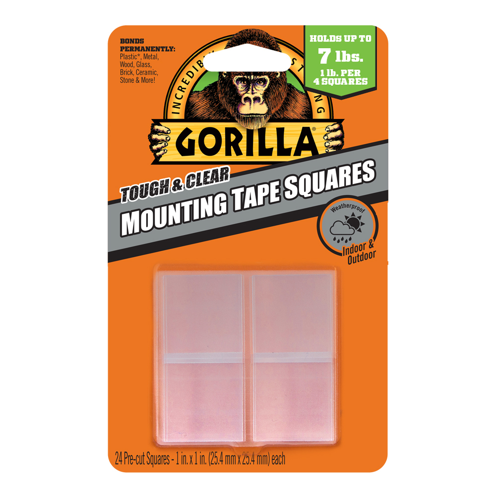 Gorilla Tough and Clear Mounting Tape Squares