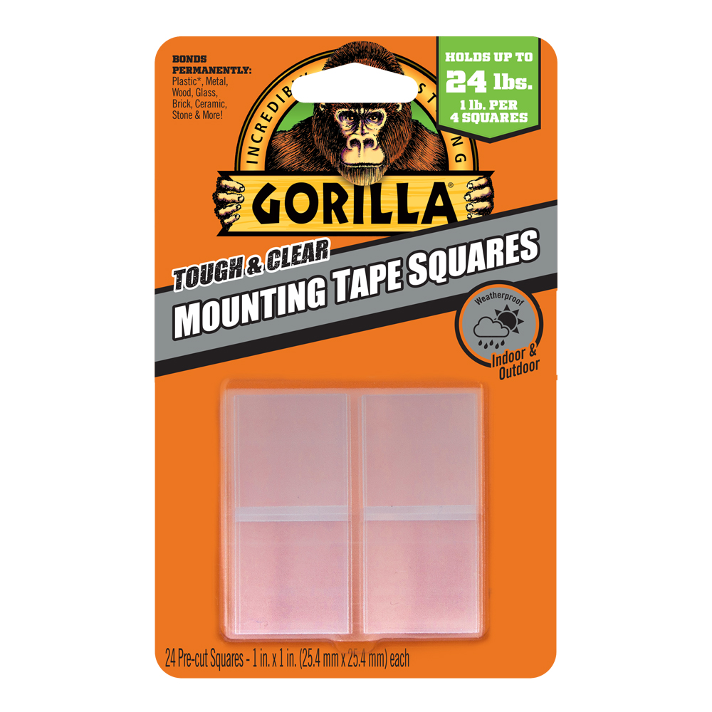 Gorilla Tough and Clear Mounting Tape Squares