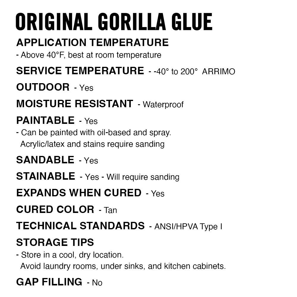 Gorilla Glue, 2oz Glue Bottle, 100% Waterproof - Sam Flax Atlanta