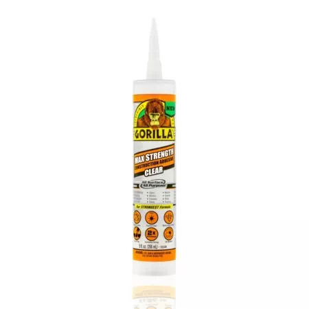 Gorilla Max Strength Construction Adhesive Clear - 9 oz. Clear Cartridge