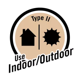 Type 2 use Indoor/outdoor