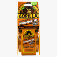 Shipping and Storage 1.88 x 25 yd Gorilla Heavy Duty Packing Tape with Dispenser for Moving Clear, 2 Pack of 1 