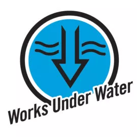 Works under water