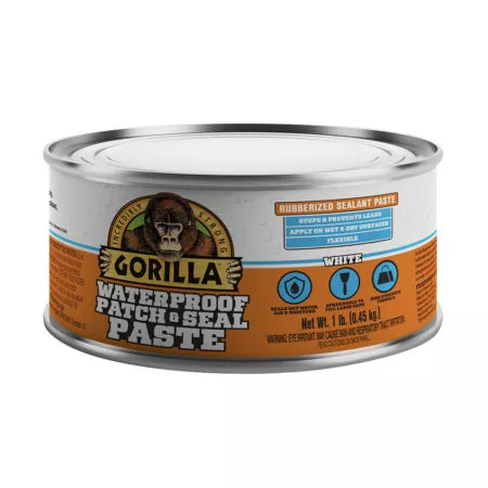 Gorilla Waterproof Patch & Seal Rubberized Sealant Paste White - 1lb