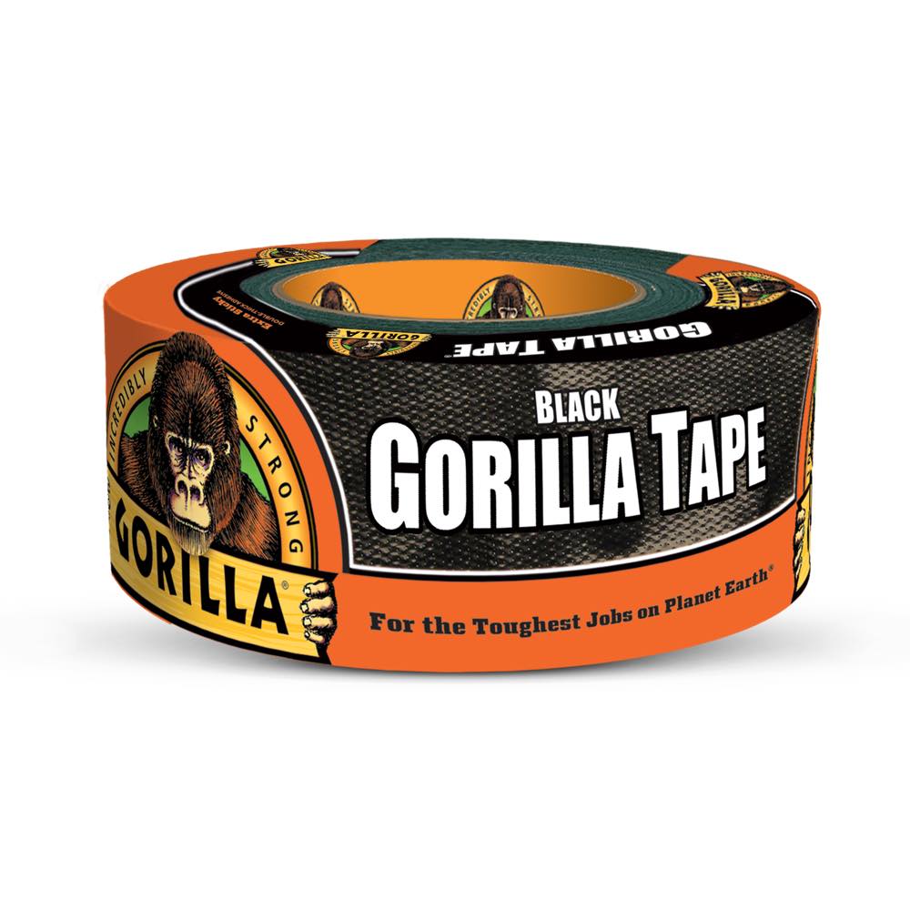 Gorilla Tape Noir 48 mm x 11 m Plus fort plus épais plus dures All Weather Résistant Ruban 